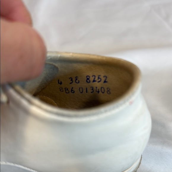 Vintage Stride Rite Baby Hard Bottom White Walking Shoes Baby Size 3 E - Picture 8 of 9